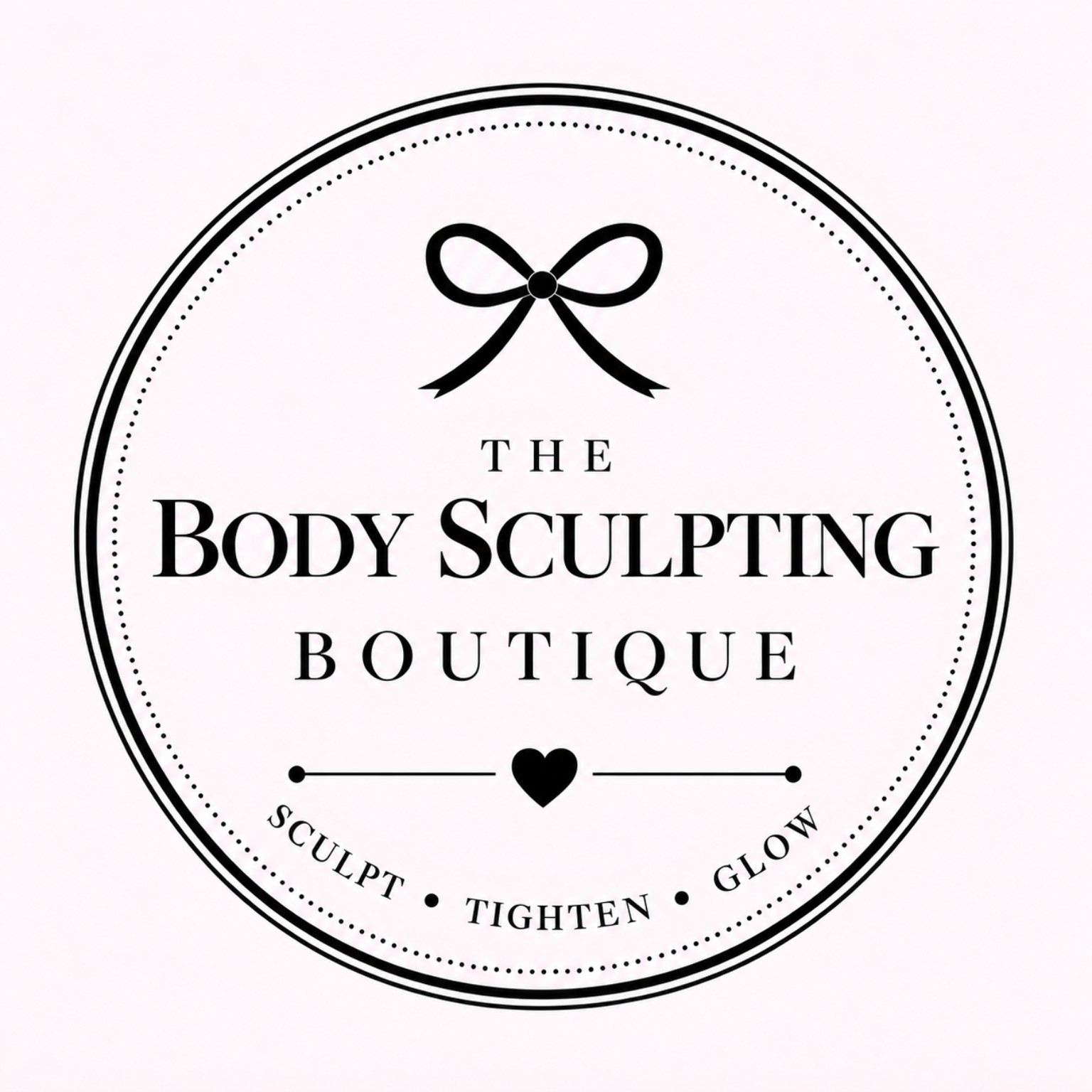 The boutique circular bow logo